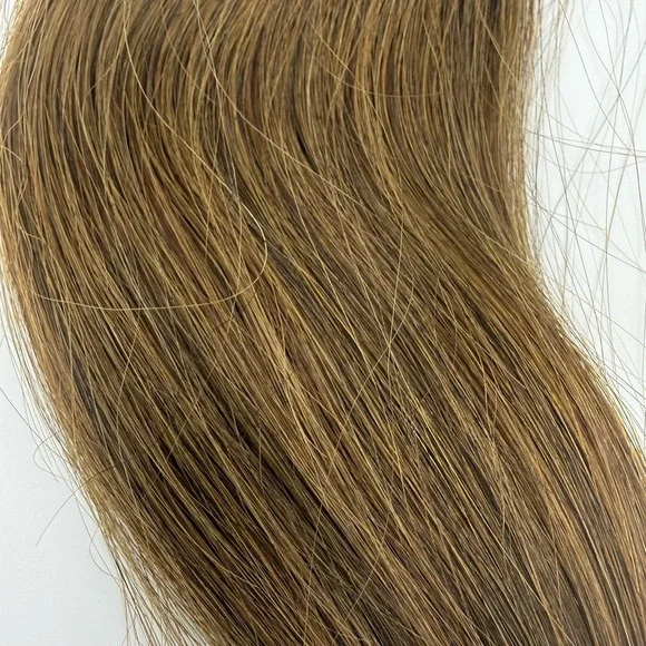 Halo Couture Professional Machine Tied Weft Color #4 16" Medium Auburn Brown NEW - Picture 4 of 4